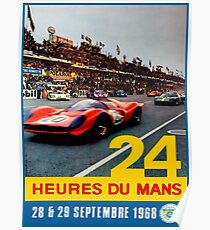 LE MANS; Jahrgang 1968 Grand Prix Auto Race Print Poster