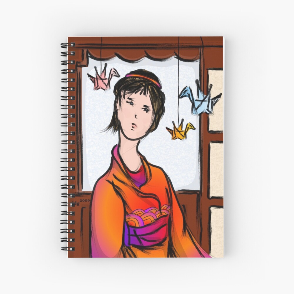 Paper Cranes in Flight Spiral Notebook