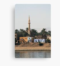 Minaret on the West Bank of River Nile Leinwanddruck