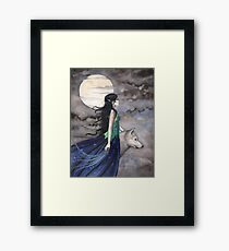 "Night of the Wolf" Gothic Fantasy Art by Molly Harrison Framed Print