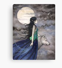 "Night of the Wolf" Gothic Fantasy Art by Molly Harrison Canvas Print