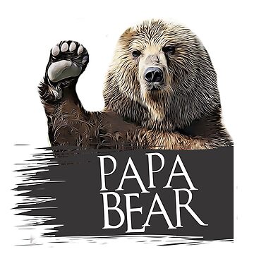 Papa bear, Howdy, Hi there, Hello, Hey, Cute bear digital artwork