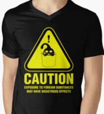 Suu Hazard Sign, Mischievous Version (English text, for dark backgrounds) Men's V-Neck T-Shirt