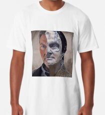 Andrew Robinson / Garak Side-by-side Makeup Comparison Long T-Shirt