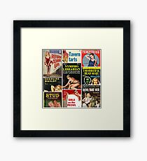 Pulp Fiction Cover Collage Framed Print
