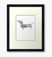 Dachshund tshirt 2 Framed Print