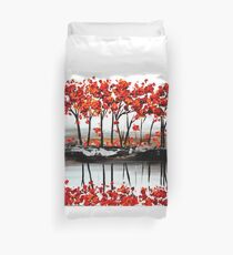 Red Blossom Duvet Cover