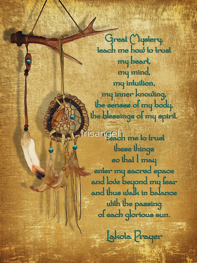 "Lakota Prayer Dream Catcher" Poster by Irisangel Redbubble