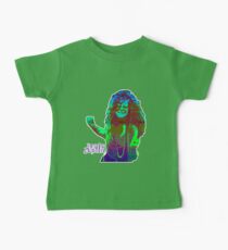Janis Joplin GRÜNE digitale handgefertigte Kunst von Iona Art Digital Baby T-Shirt
