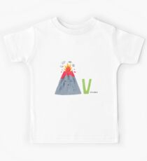 V is for Volcano Kids T-Shirt