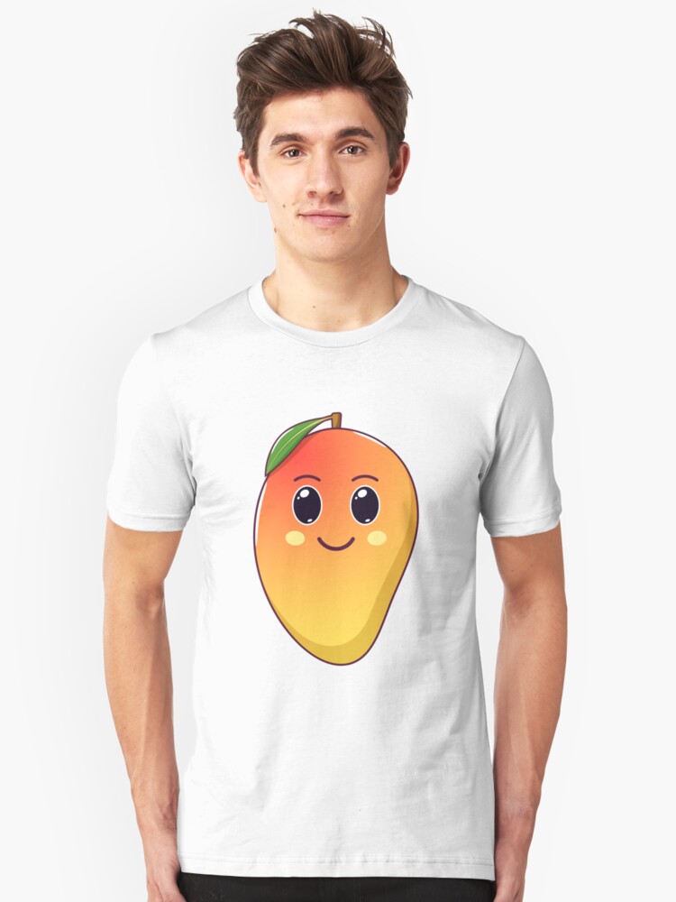 "Cute Kawaii Mango, Cartoon Tropical Fruit" Tshirt by artskill2k17