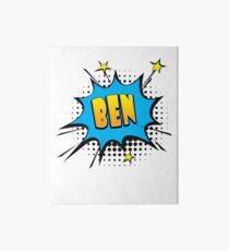 Comic book speech bubble font first name Ben Art Board
