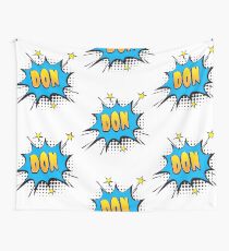 Comic book speech bubble font first name Don Wall Tapestry