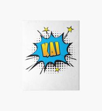 Comic book speech bubble font first name Kai Art Board