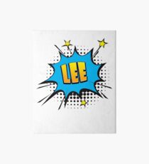 Comic book speech bubble font first name Lee Art Board
