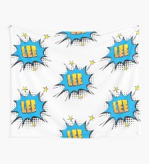 Comic book speech bubble font first name Lee Wall Tapestry