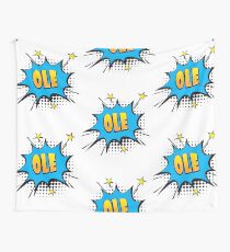 Comic book speech bubble font first name Ole Wall Tapestry