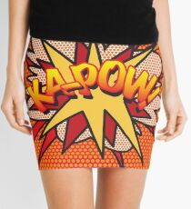 Comic Book Pop Art KA-POW Superhero Mini Skirt
