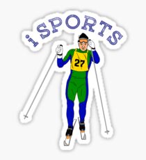 Sports, action, moving, skiing Sticker