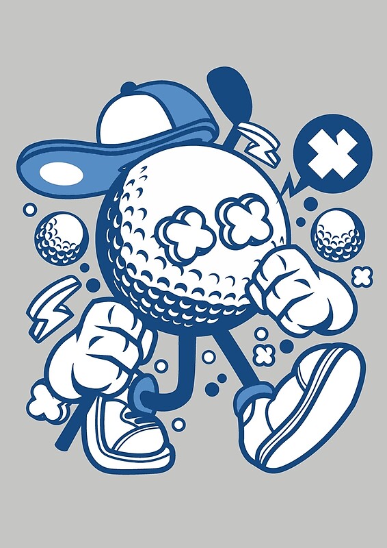 "Golf Cartoon Character for golf lovers" by Nickelparis Redbubble