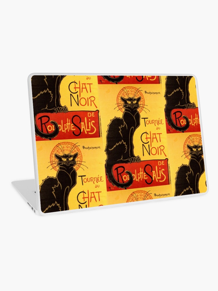 Chat Noir Black Cat Vintage Poster Laptop Skin