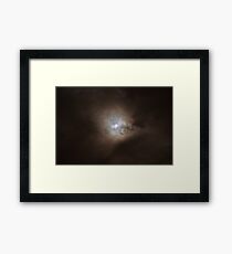 Moon behind Clouds Framed Print