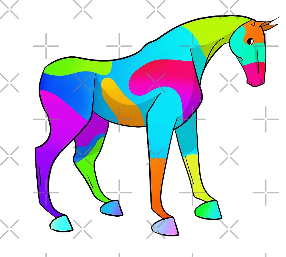 "A Horse of a different color" by HorseBits Redbubble