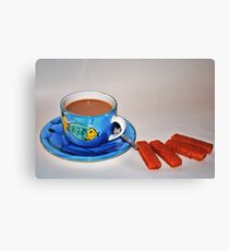 'Tea and fish fingers' Canvas Print