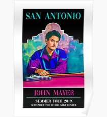 John Mayer (San Antonio, Texas) 2019 Summer Tour Poster Poster