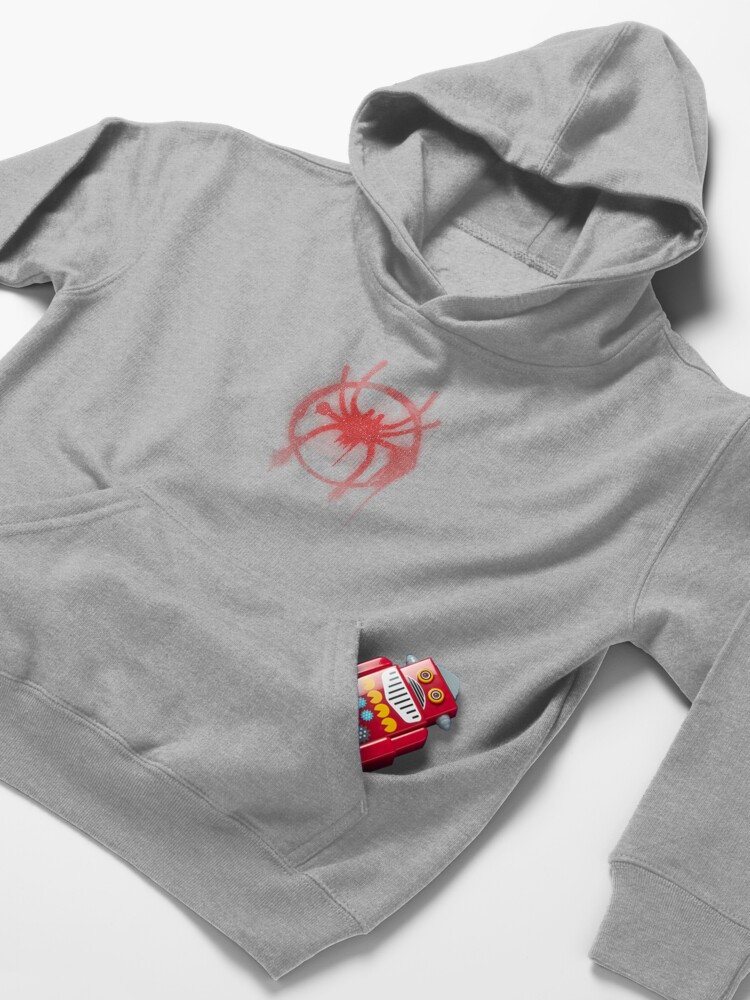 Alternate view of Miles Morales Spider Symbol Kids Pullover Hoodie