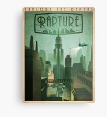 Rapture Art-Deco Travel Poster Metal Print