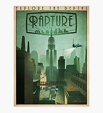 Rapture Art-Deco Travel Poster Photographic Print