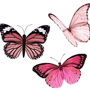 Artwork thumbnail, Pink Butterfly stickers *aesthetic* by EmmaGSheehan