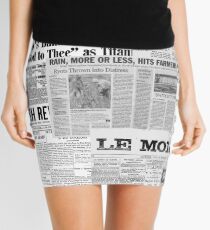 Newsprint Mini Skirt