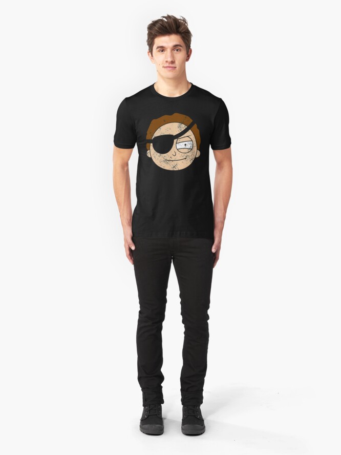 Alternate view of Vintage Evil Morty Slim Fit T-Shirt