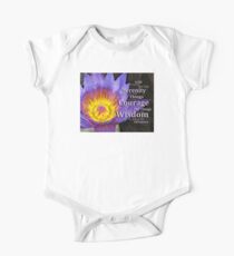 Serenity Prayer With Lotus Flower By Sharon Cummings One Piece - Short Sleeve