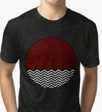 Camiseta de tejido mixto Chevron rojo