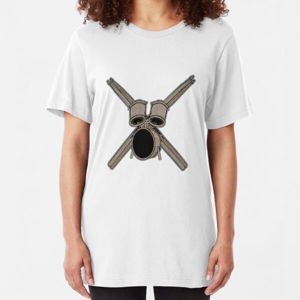 Drum Free or Die! No text. Slim Fit T-Shirt