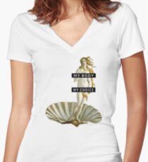 Mein Körper meine Wahl Shirt mit V-Ausschnitt