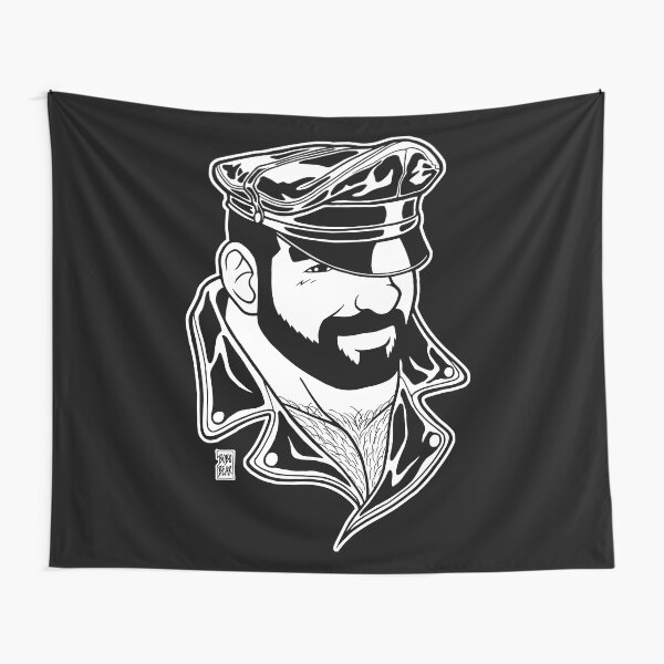 ADAM LIKES LEATHER - LINEART Tapestry