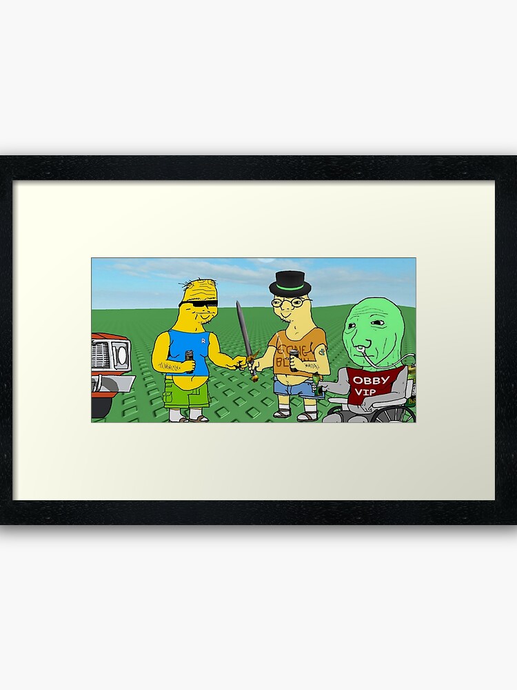 Roblox Boomer Meme Framed Art Print By Boomerusa Redbubble - roblox boomer meme framed art print