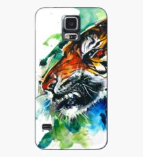 Orange Mad Tiger Watercolor Case/Skin for Samsung Galaxy