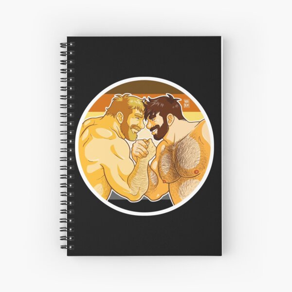 ADAM AND MIKE LIKE ARM WRESTLING BEAR PRIDE - CIRCLE Spiral Notebook