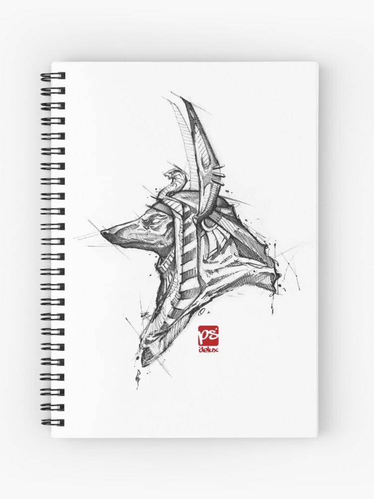 Anubis Sketch Psdelux Cuaderno De Espiral