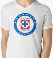 Cruz Azul Logo T-Shirt Men's V-Neck T-Shirt