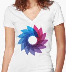 Bisexual Pride Abstract Women's Fitted V-Neck T-Shirt