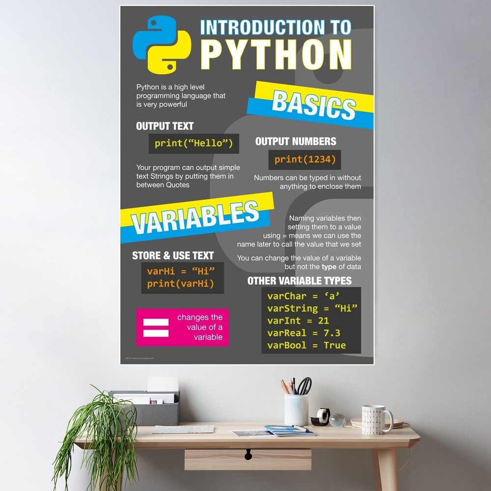 Intro to Python Poster (Computer Science GCSE) #1 Poster