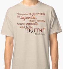 Sherlock Holmes - Eliminate the Impossible Classic T-Shirt