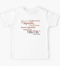 Sherlock Holmes - Eliminate the Impossible Kids Tee