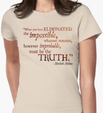 Sherlock Holmes - Eliminate the Impossible Women's Fitted T-Shirt